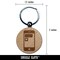 Mobile Tablet Phone Heart Text Message Engraved Wood Round Keychain Tag Charm